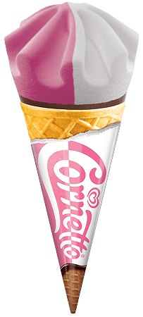 Popcone strawberry vanilla